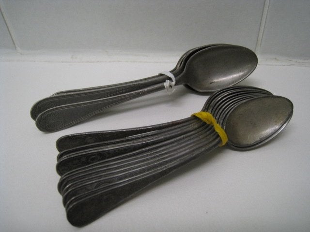 Antieke, vintage verzilverde argentin lepeltjes, 16 stuks !, Ophalen of Verzenden