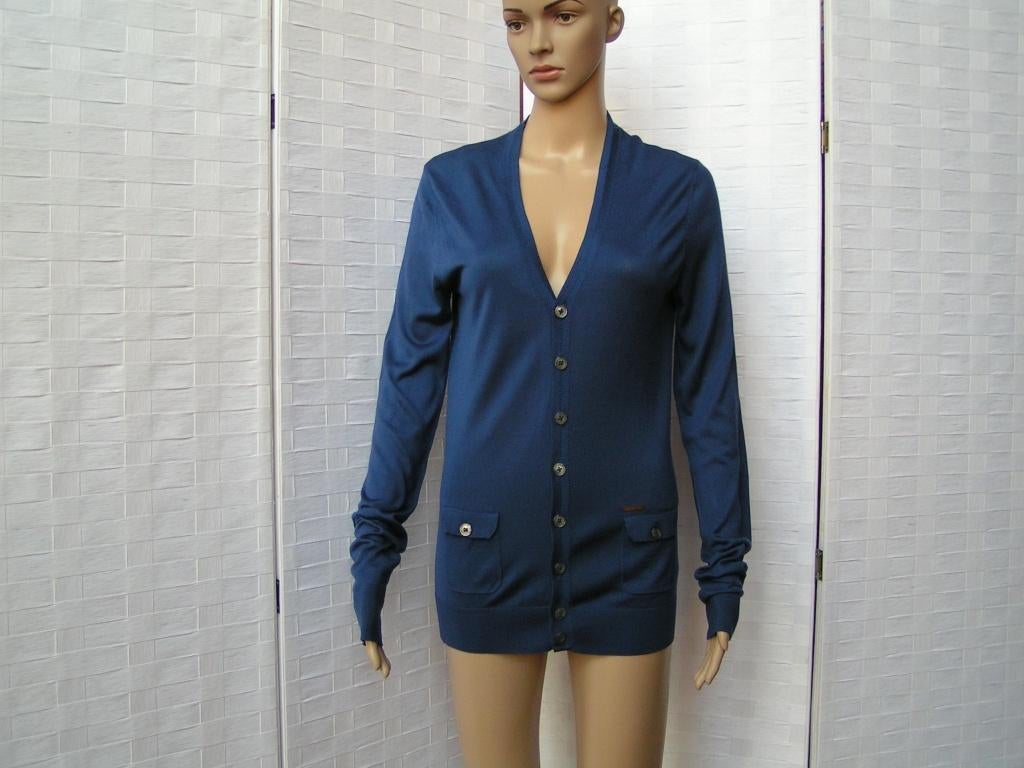 DSQUARED vest,Mt S ,seide,topstaat, Tweedehands, Blauw, Tweedehands, Ophalen of Verzenden