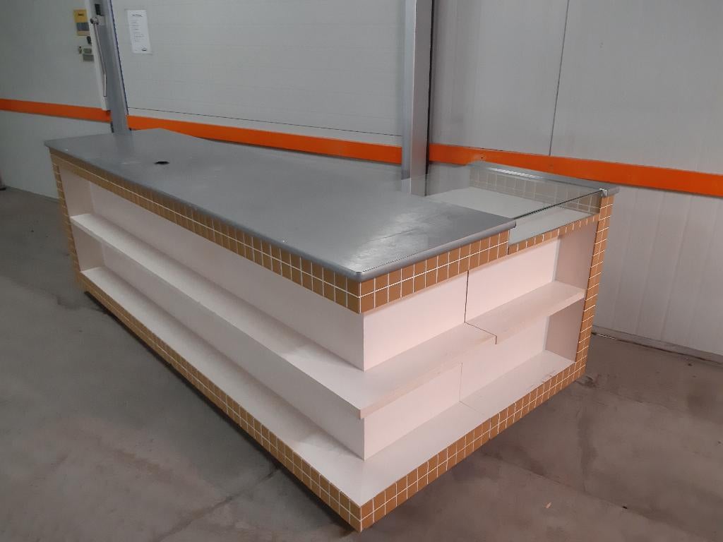 BBQ hoek meubel met okergele cementtegeltjes, Tuin en Terras, Buitenkeukens, Ophalen of Verzenden, Gas