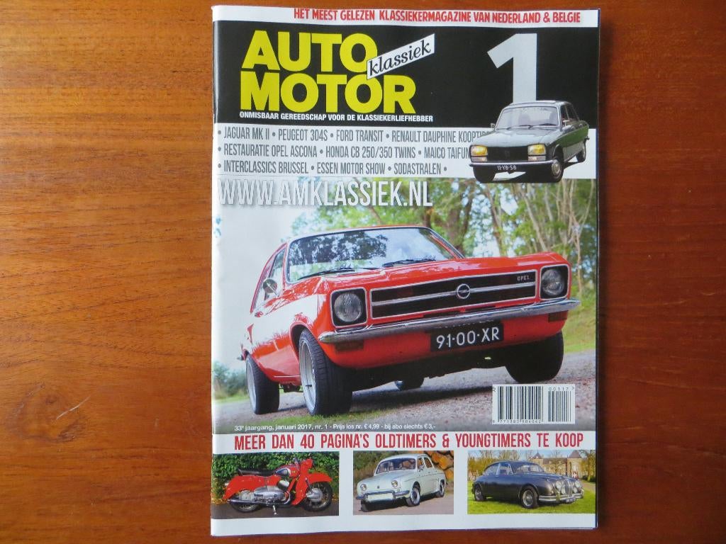 Auto Motor Klassiek 1 2017 Jaguar MkII, Peugeot 304 S, Ford, Ophalen of Verzenden, Nieuw, Peugeot