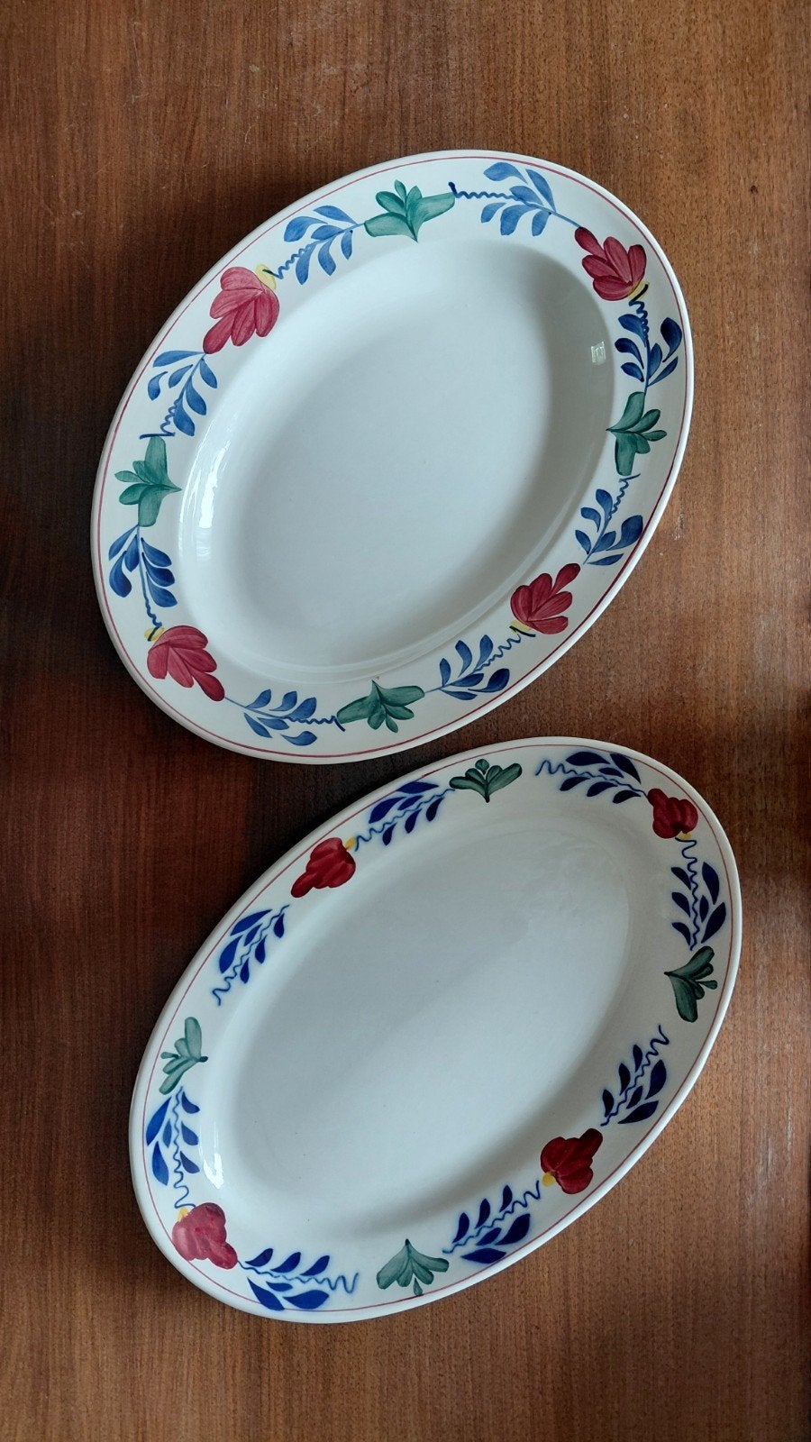 Boerenbont vleesschaal 2x, Ophalen of Verzenden, Aardewerk, Overige typen