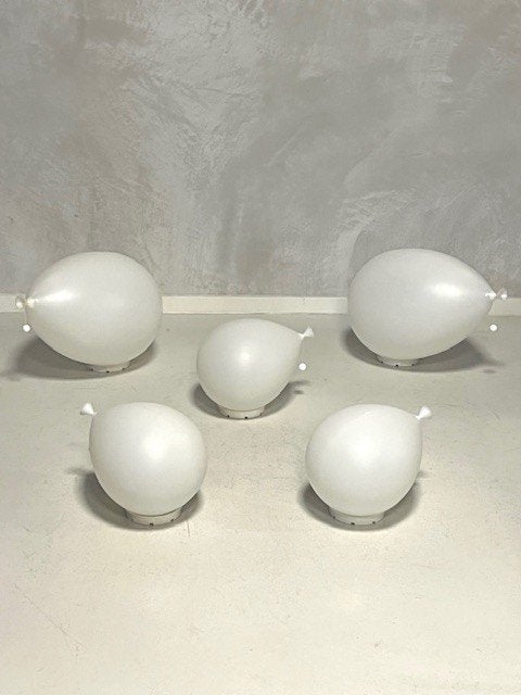 Ballon wandlampen 250x tafellampen plafondlampen prijs p/st, Met schakelaar, Wit, Overige merken, Kunststof