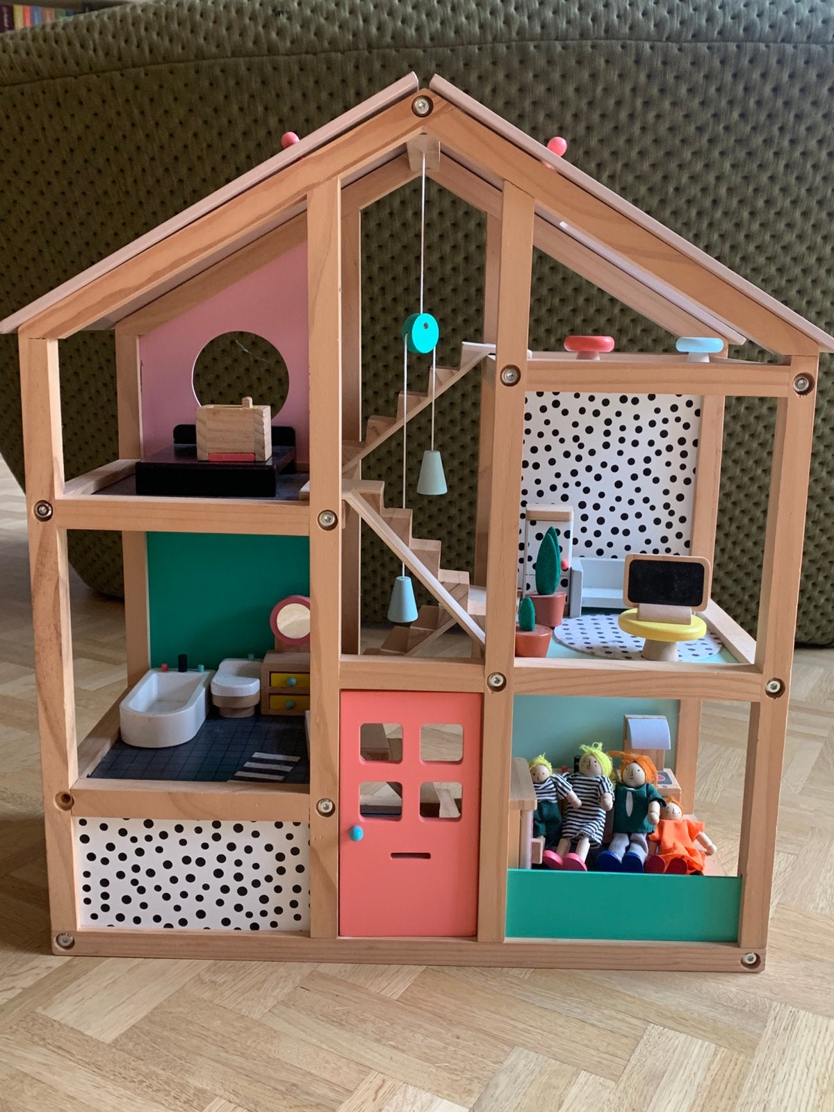 Poppenhuis Hema met inrichting, Kinderen en Baby's, Speelgoed | Poppenhuizen, Ophalen, Zo goed als nieuw, Poppenhuis