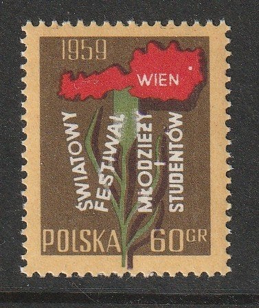 Polen 1959 - Jongere festival Wenen, Ophalen, Polen, Postfris