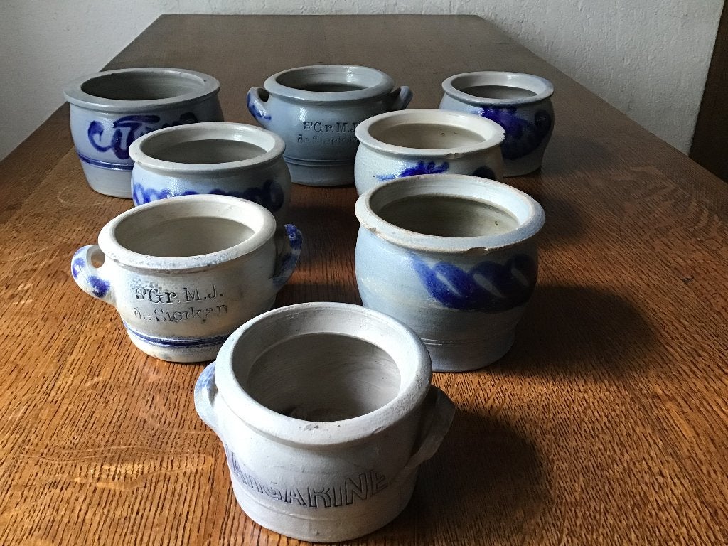Keulse potten vintage 8x, Antiek en Kunst, Antiek | Keramiek en Aardewerk, Ophalen