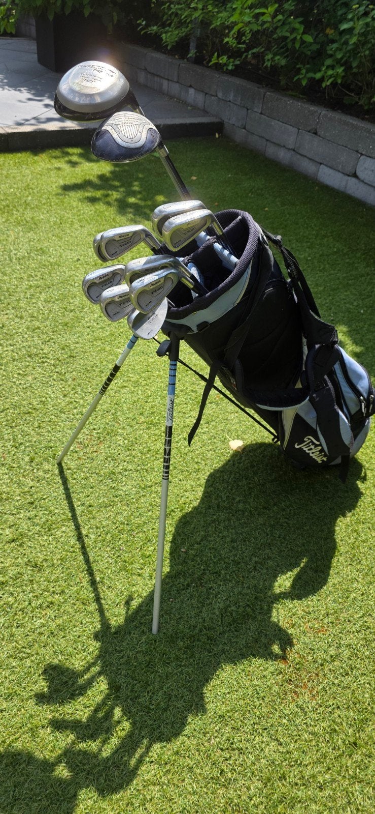 Mizuno Golfset Exsar Blue MK-15 met Titleist standbag, Sport en Fitness, Ophalen, Gebruikt, Set, Mizuno