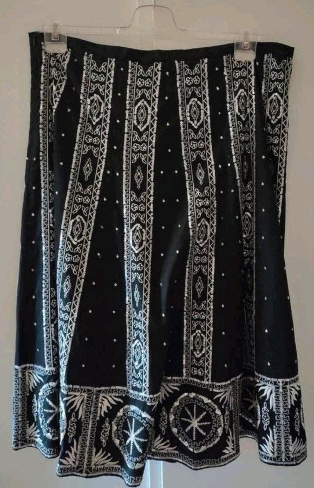 Rok met pailletten, maat 46, als nieuw, Kleding | Dames, Zwart, Maat 46/48 (XL) of groter, Zo goed als nieuw, Onder de knie