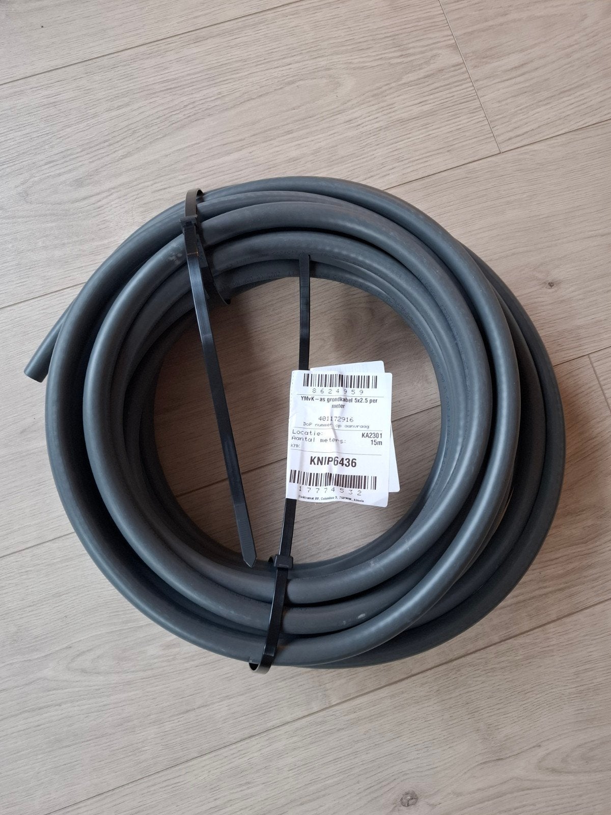 YMvk grondkabel 5x2.5 + aarde, Doe-het-zelf en Verbouw, Ophalen, Nieuw, Kabel of Snoer