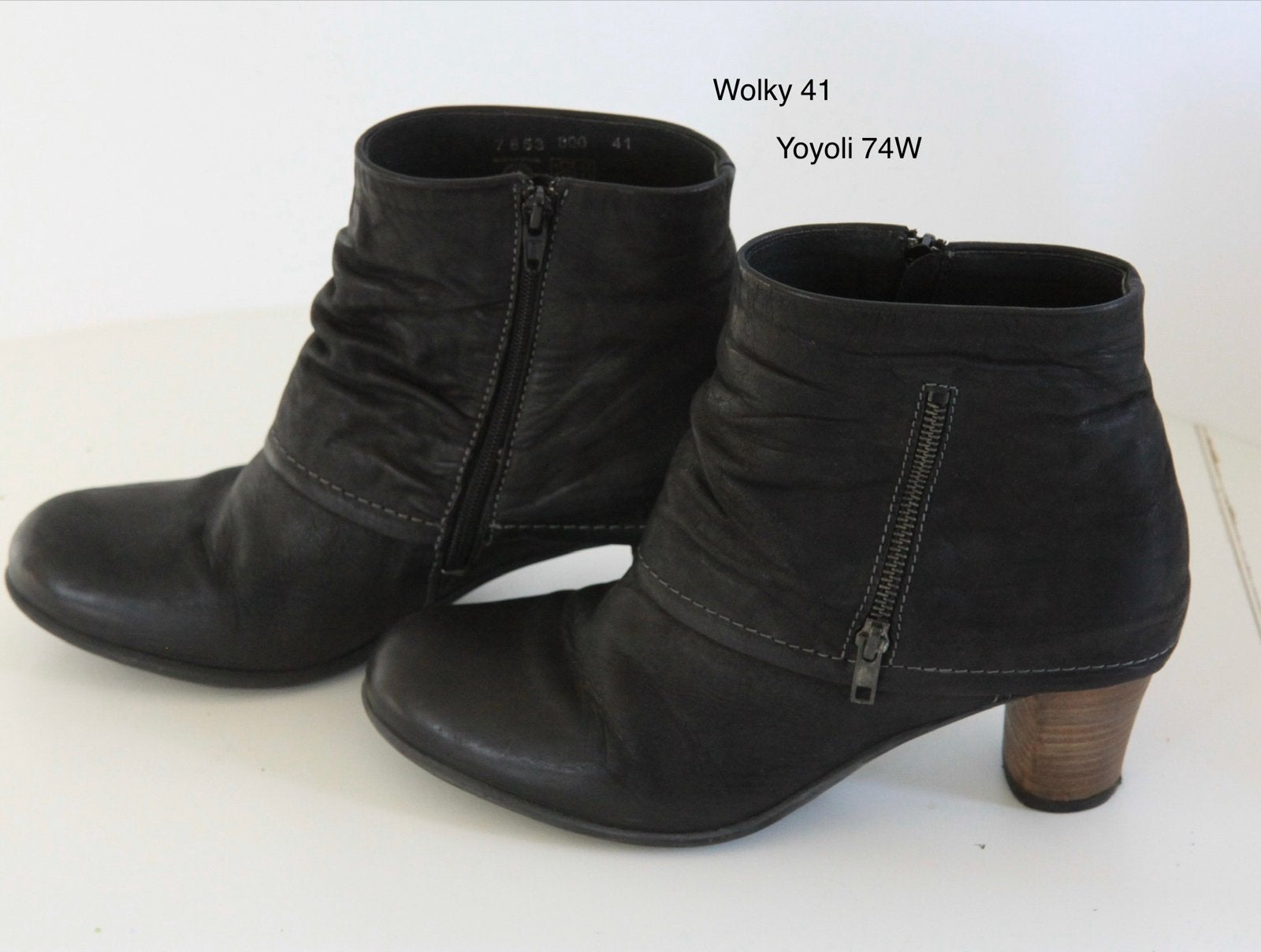 74W Wolky 7853 800 halfhoge laarzen met hak zwart - Maat 41, Kleding | Dames, Zwart, Lage of Enkellaarzen, Ophalen of Verzenden
