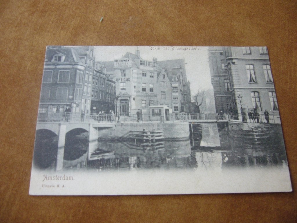 AMSTERDAM  = ROKIN MET BINNENGASTHUIS BRIEFKAART  1902, Ophalen of Verzenden, Voor 1920, Gelopen, Noord-Holland