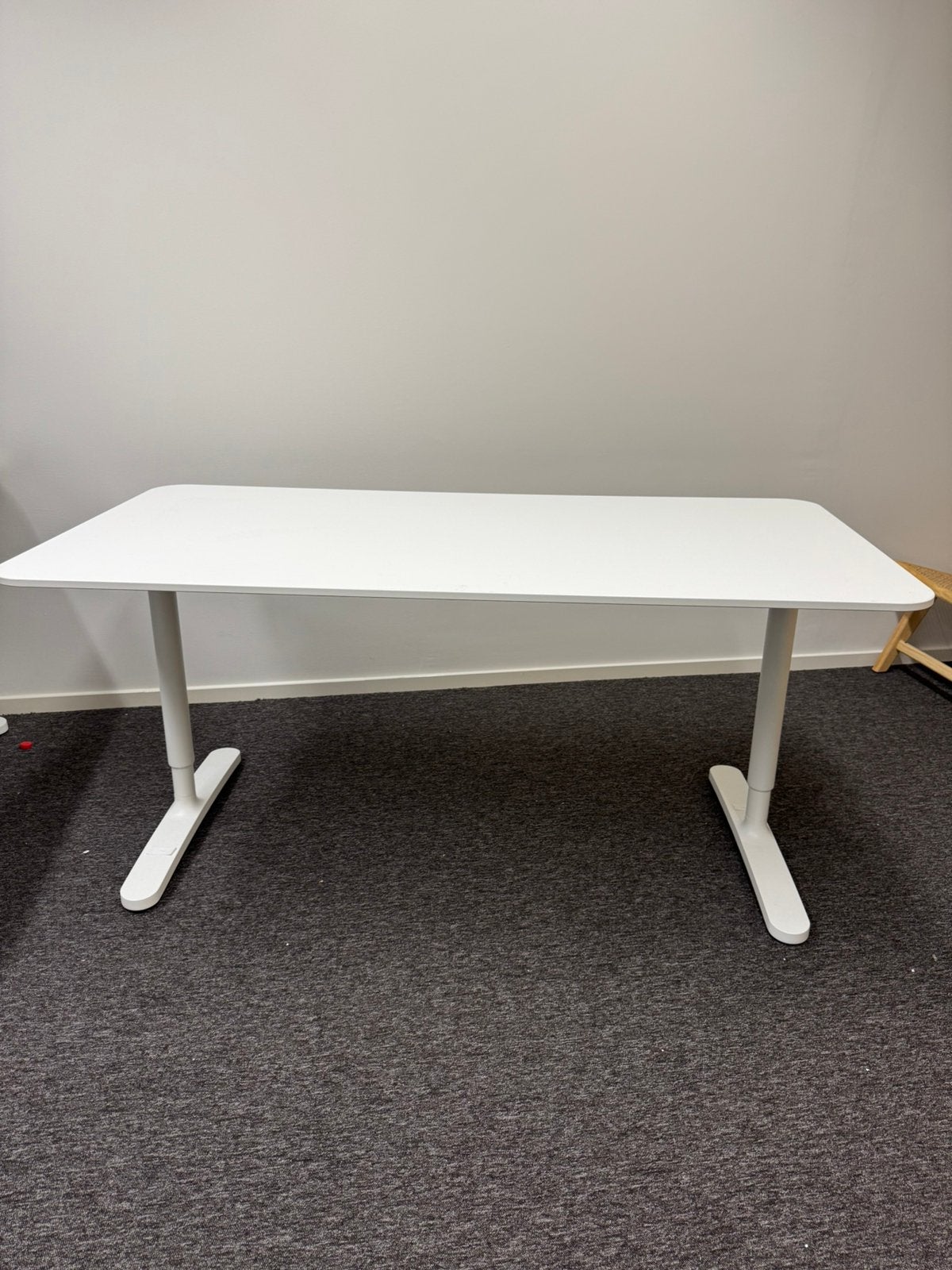 2 x bureau bekant ikea wit 160x80 zgan, Ophalen of Verzenden, Zo goed als nieuw