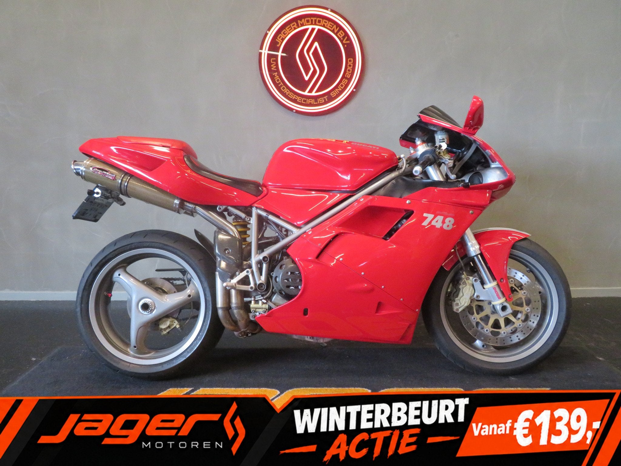 Ducati 748 PERFECTE STAAT! SCORPION (bj 2001), Motoren, Super Sport, Gebruikt, Bedrijf