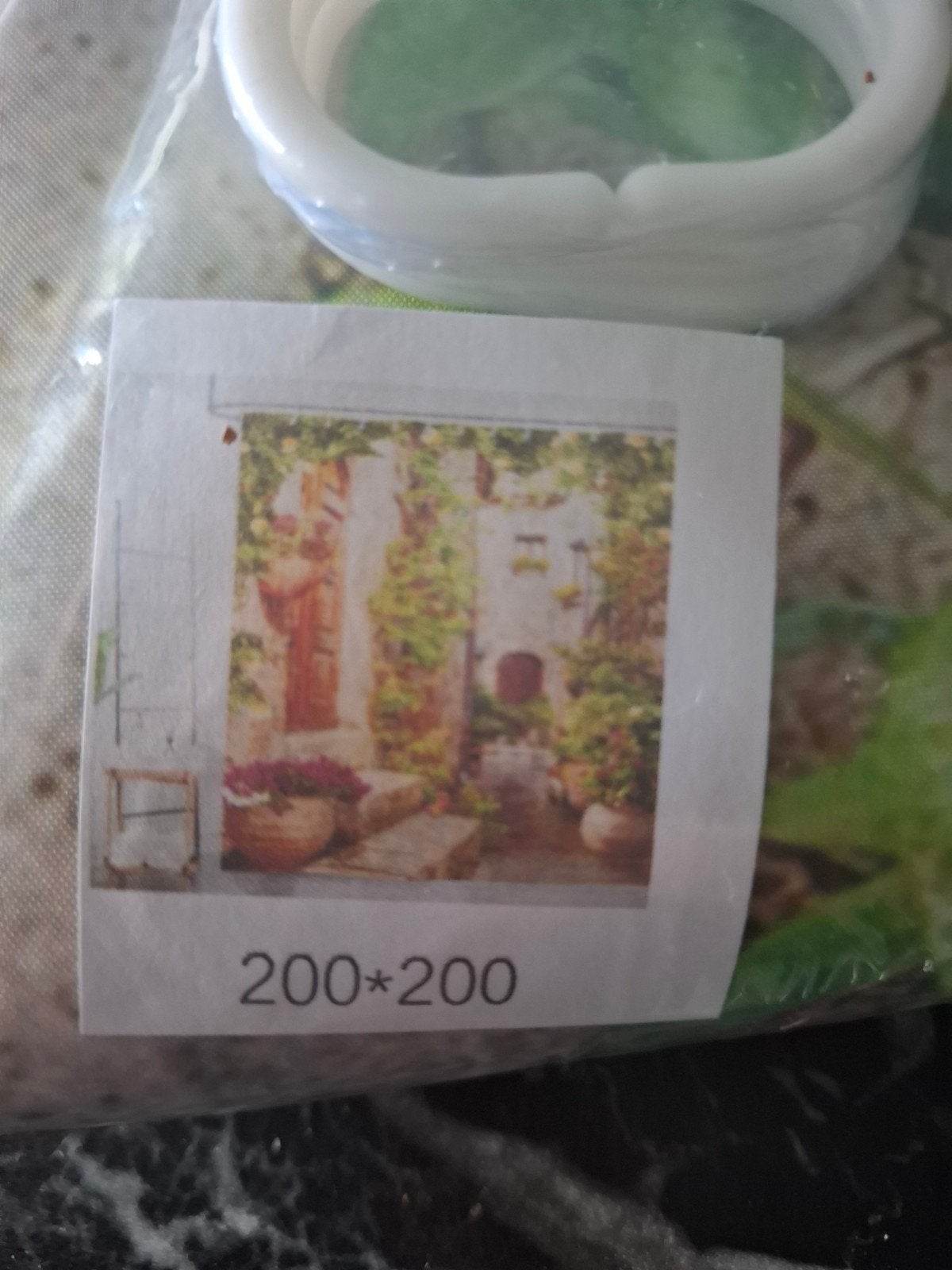 Nw leuk douche gordijn incl ringen 2 bij 2, Ophalen of Verzenden, Nieuw, Groen, Overige typen