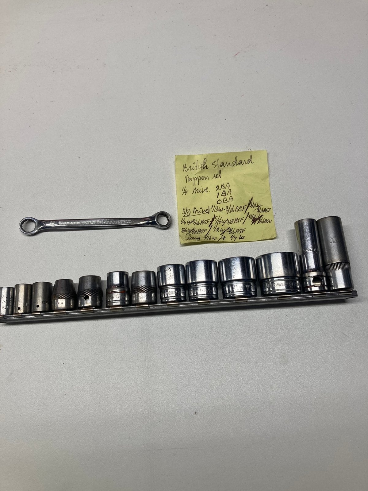 British standard 3/8 set snap on en Stahlwille, Ophalen of Verzenden, Zo goed als nieuw