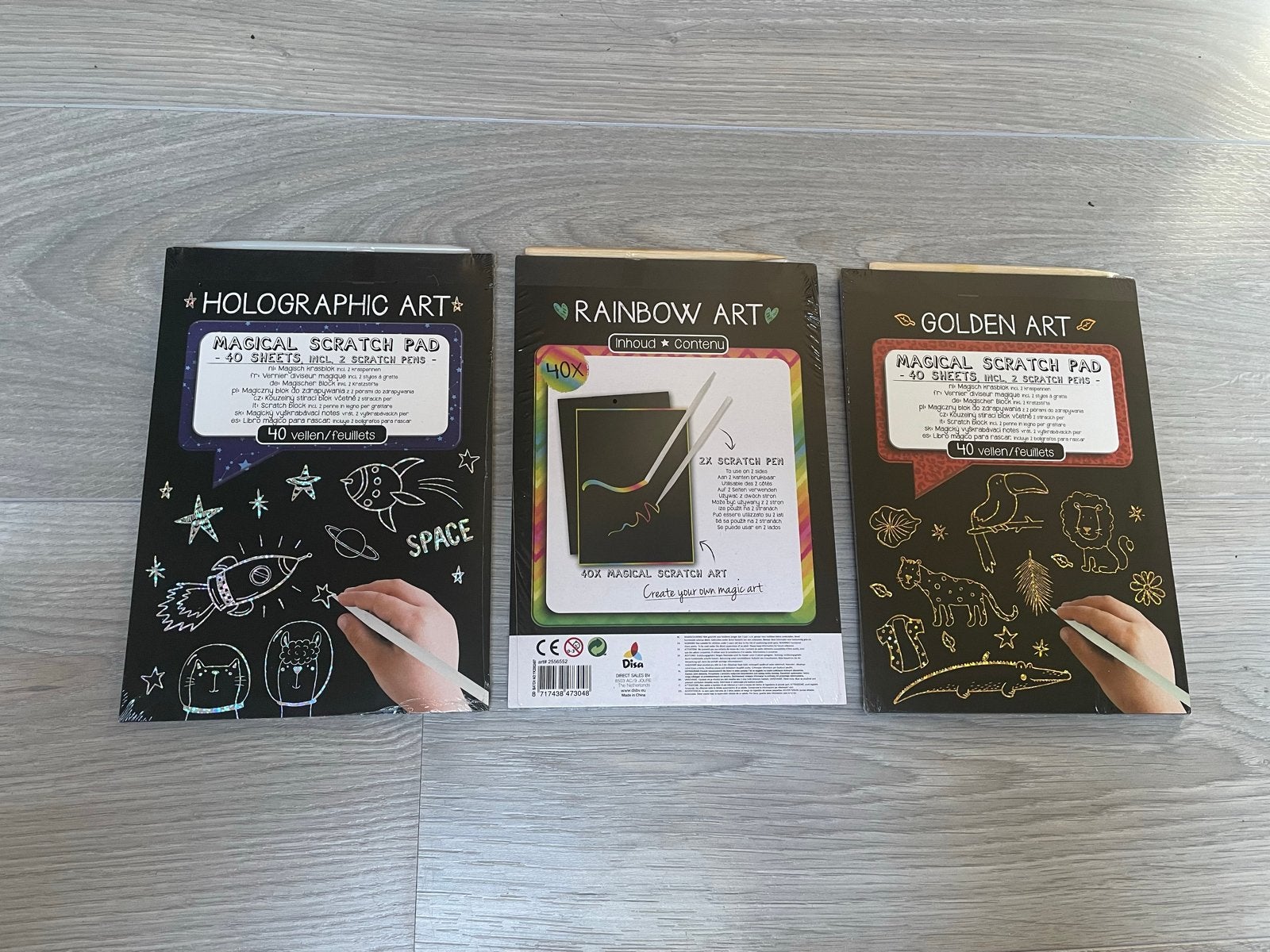 Magische Krasblokken Set - Holographic, Rainbow, Golden Art, Overige thema's, Nieuw, Meerkleurig, Ophalen of Verzenden