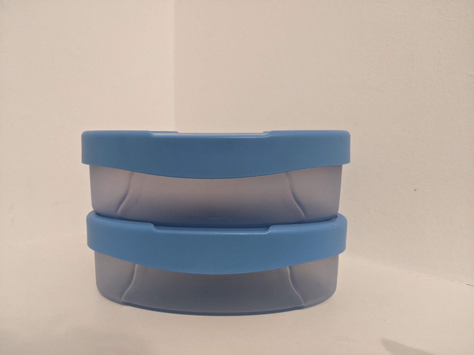 Tupperware ovale schaaltjes met deksel, bewaar bakjes, Ophalen of Verzenden, Zo goed als nieuw, Blauw, Schaal
