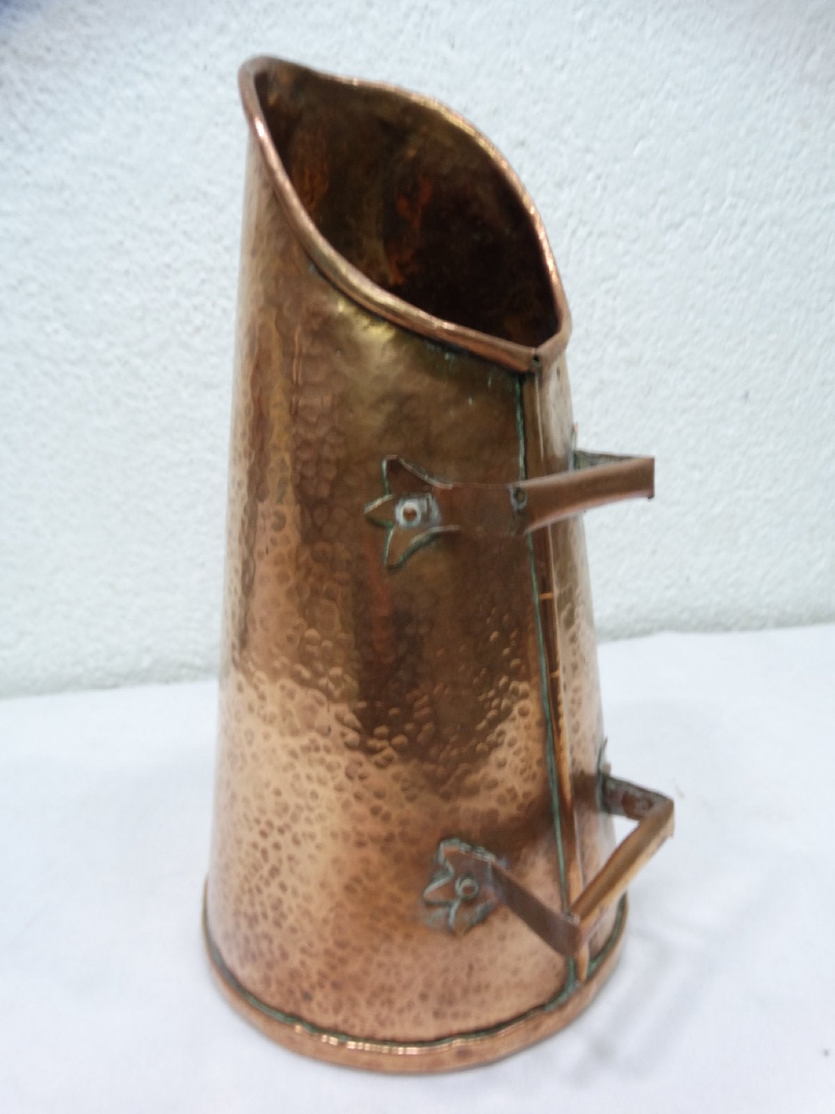 Antiek gehamerd koperen kolenkitje, ca. 100 jaar oud, Ophalen of Verzenden, Koper