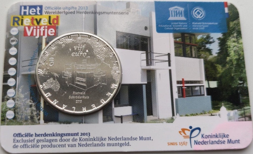 Coincard 2013 - Het Rietveld Vijfje - UNC, Verzenden, Overige landen, 5 euro, Setje