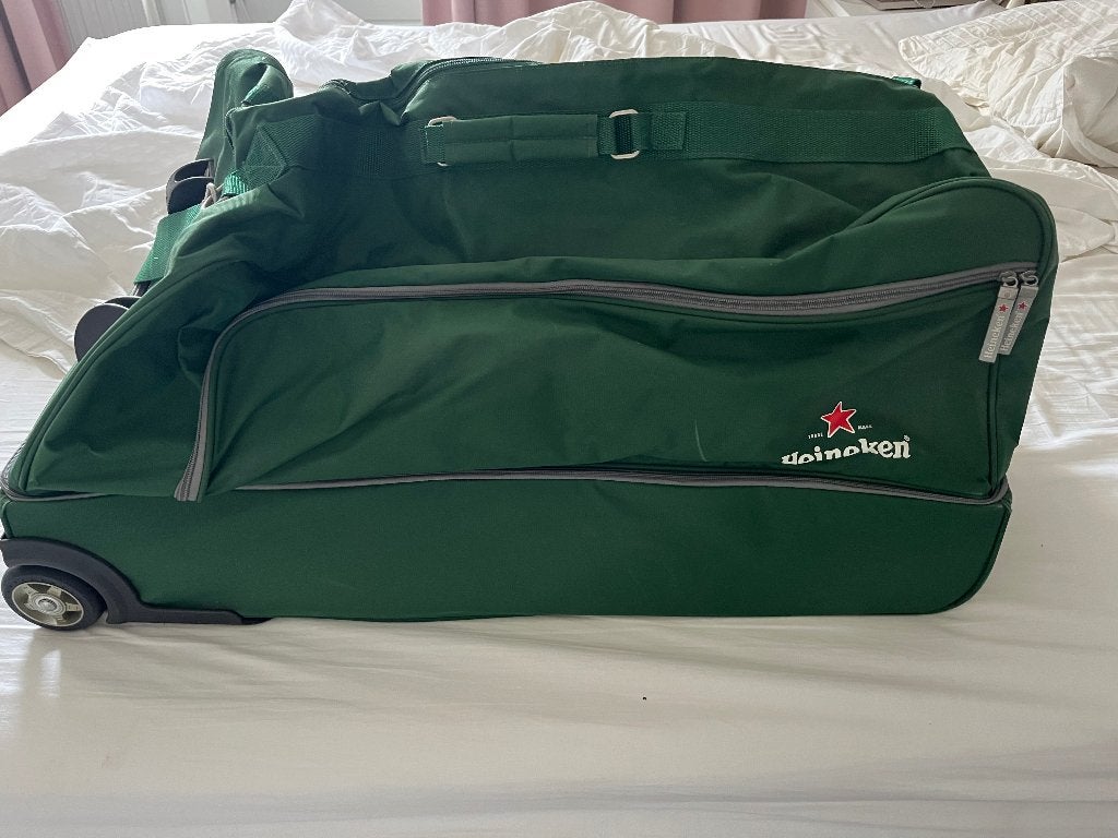 Heineken reistas met wieltjes, Ophalen, Minder dan 35 cm, Zo goed als nieuw, 60 tot 80 cm