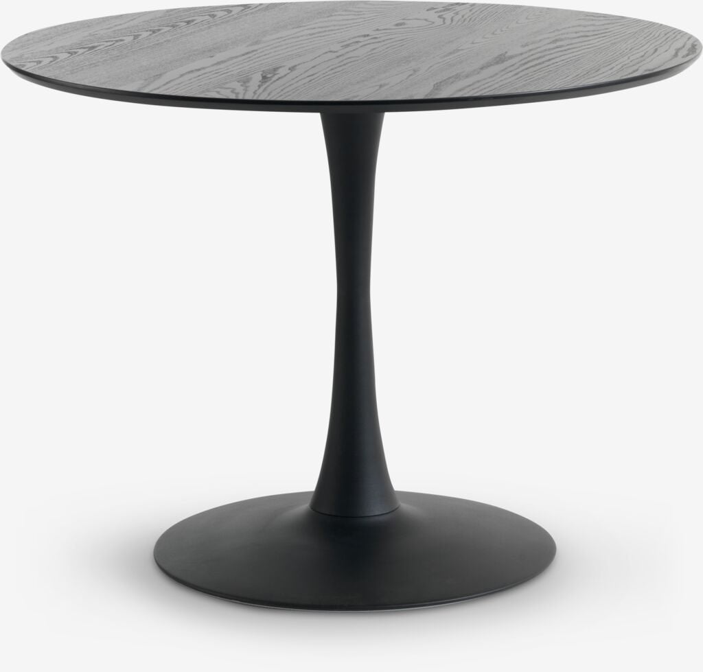 Eettafel Rond - Zo goed als nieuw, Ophalen, Rond, Zwart hout, essen fineer, Zo goed als nieuw