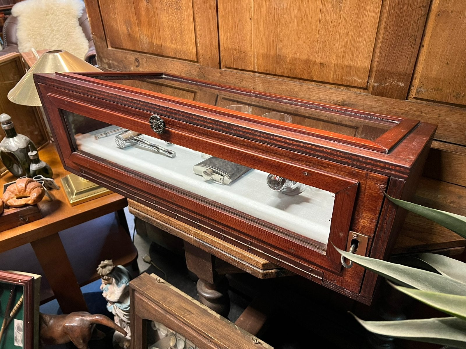Grote oude toonbankvitrine 97,5 cm, Ophalen, Gebruikt, Nvt, Minder dan 100 cm