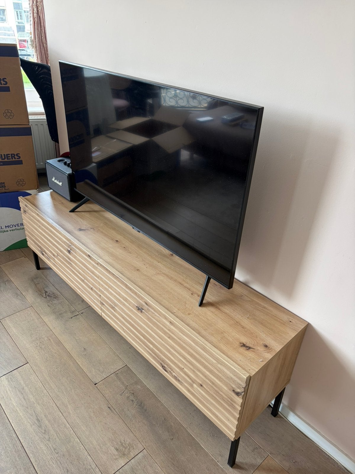Tv meubel houtlook, Huis en Inrichting, Ophalen, Zo goed als nieuw, 25 tot 50 cm, Minder dan 100 cm