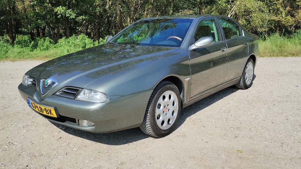 Alfa Romeo 166 2.5 V6 2002 Grijs, Voorwielaandrijving, Stof, 1465 kg, Origineel Nederlands