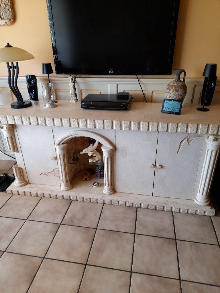 Griekse meubelset tv-kast dressoir eettafel met stoelen, Ophalen