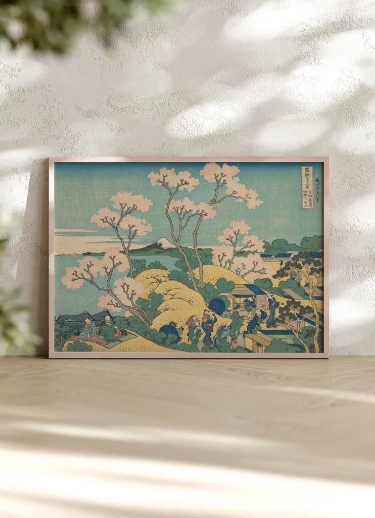 Japanese Vintage Print A4 - Mount Fuji and Cherry Blossom, Ophalen of Verzenden, Nieuw
