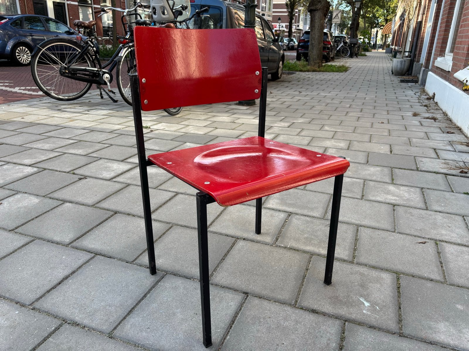 5 Thonet stoelen, Ophalen, Gebruikt, Eén, Rood