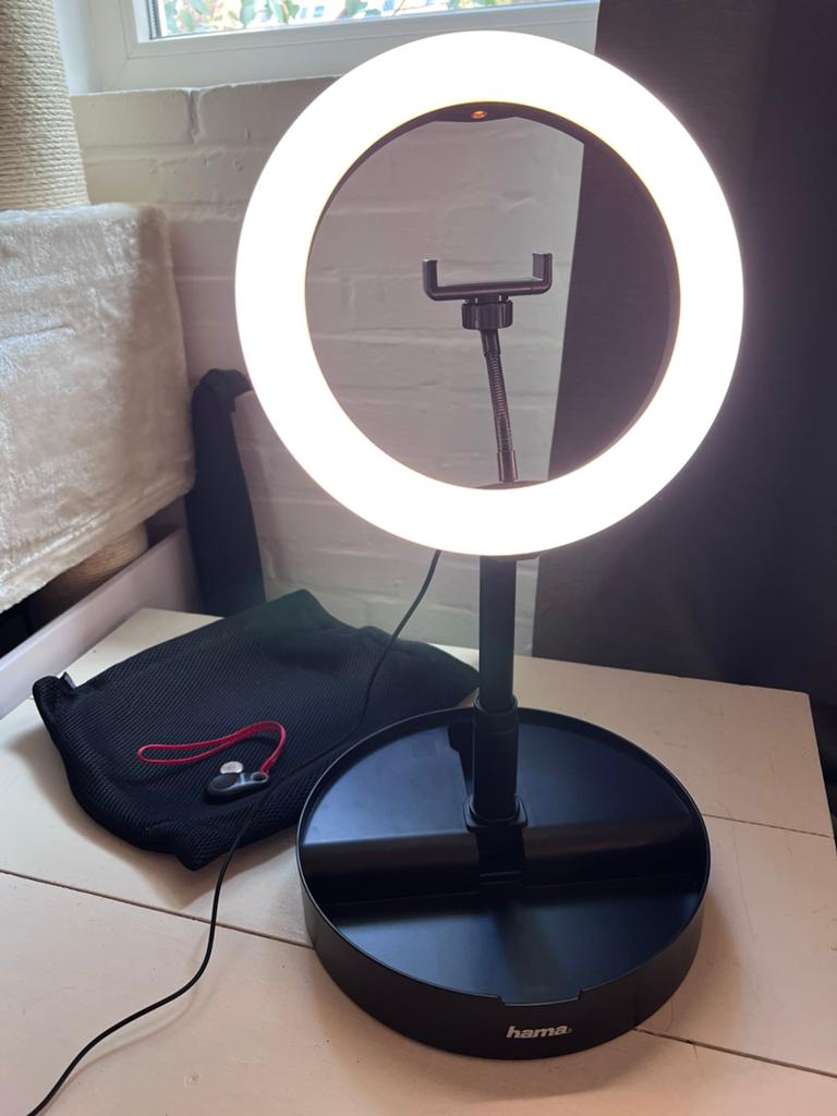 Hama Ringlamp met Statief en Telefoonhouder - nieuw!, Ophalen of Verzenden, Zo goed als nieuw, Overige typen