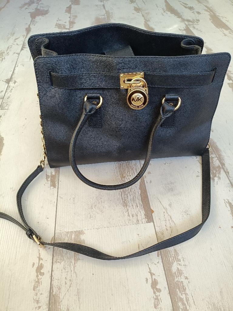 Vintage Michael Kors Hamilton Handtas/Crossbody tas, Ophalen of Verzenden, Gebruikt, Zwart, Handtas