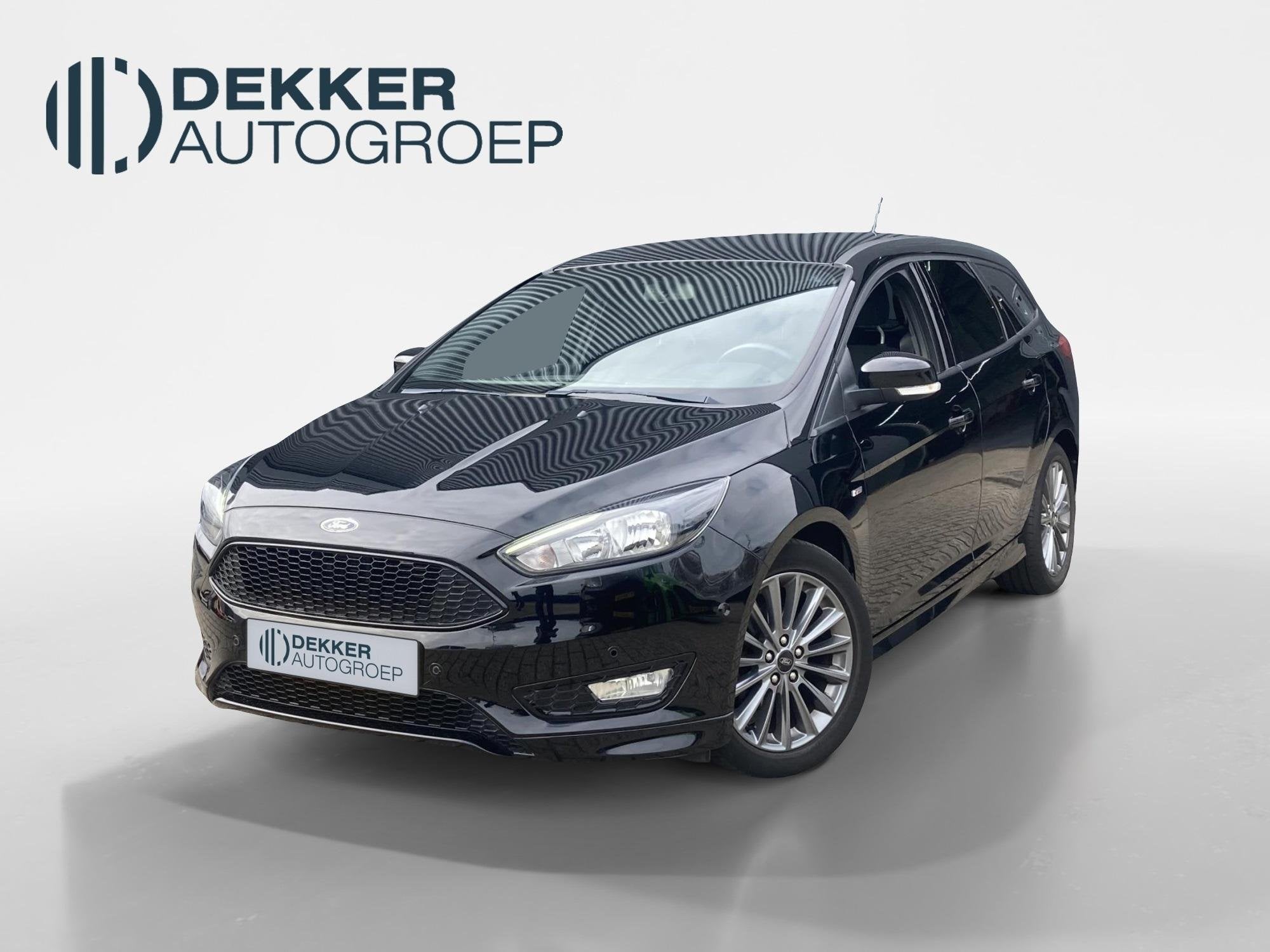 Ford Focus 1.0 Ecoboost 125 pk ST-Line Wagon Navigatie - App, Auto's, Ford, Gebruikt, Zwart, Origineel Nederlands, Handgeschakeld