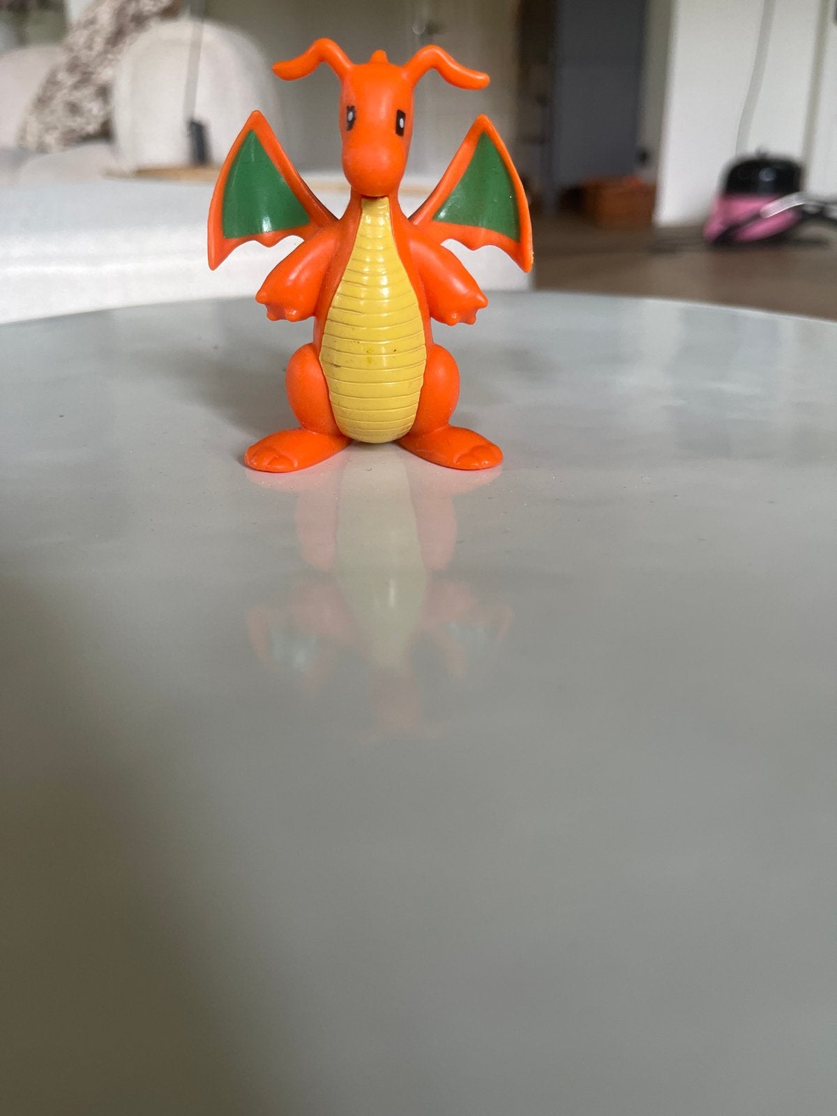 Pokémon Charizard Figuur - Oranje met Groene Vleugels, Ophalen of Verzenden, Zo goed als nieuw