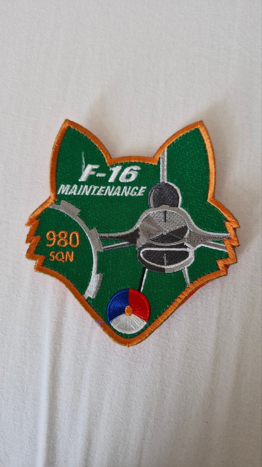 980 sqn f16 patch, Verzamelen, Verzenden, Luchtmacht, Nederland, Embleem of Badge