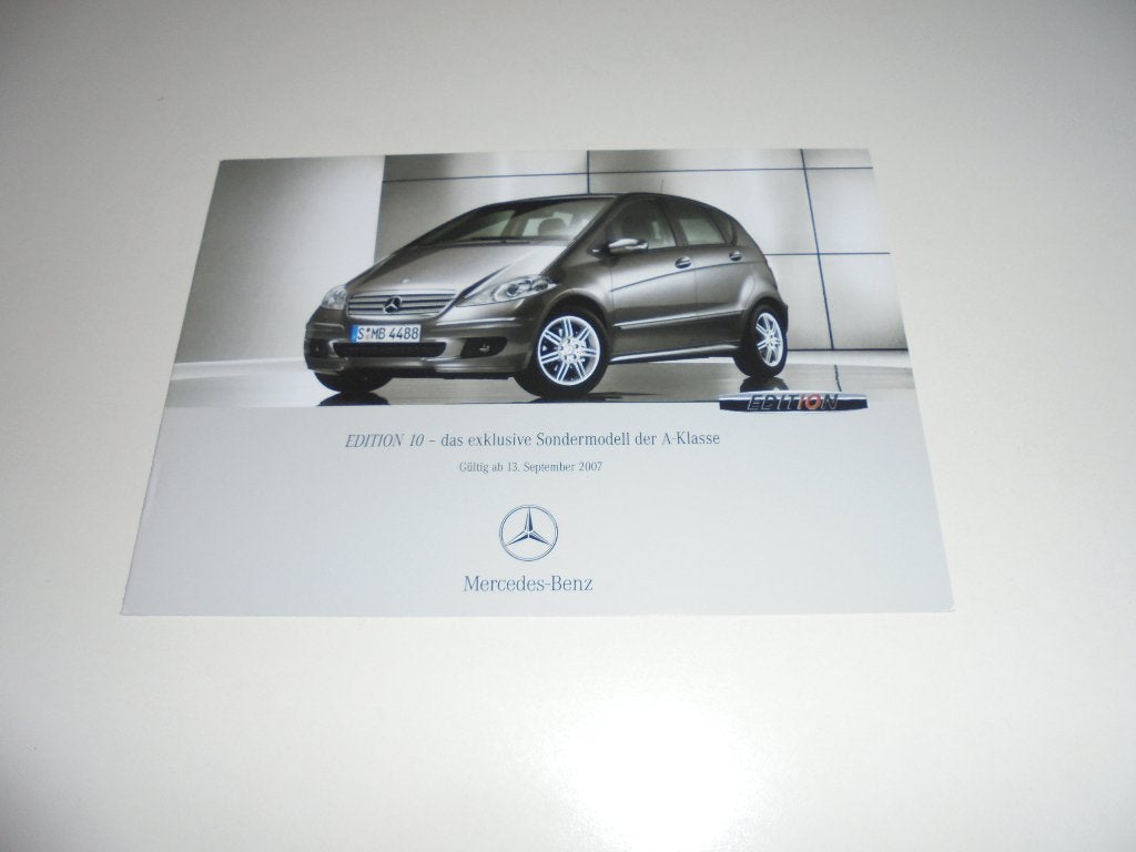 brochure Mercedes A-klasse Edition 10  2007, Ophalen of Verzenden, Nieuw, Mercedes