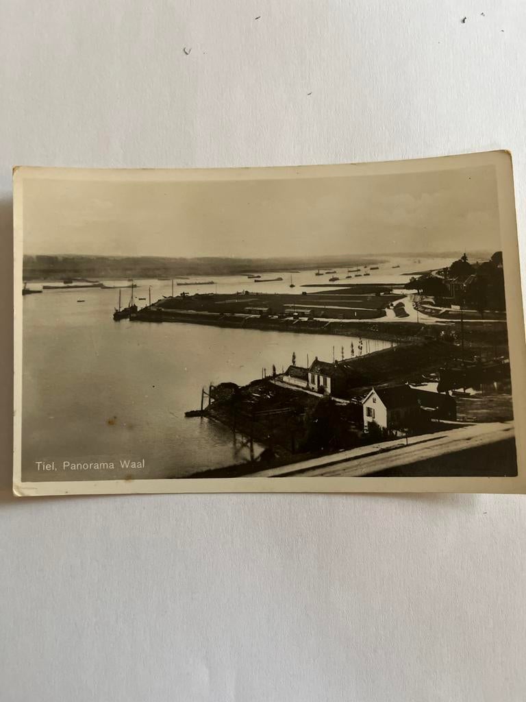 Ansichtkaart Tiel, Panorama Waal -, Verzamelen, Ansichtkaarten | Nederland, Ophalen of Verzenden, 1920 tot 1940, Ongelopen, Gelderland