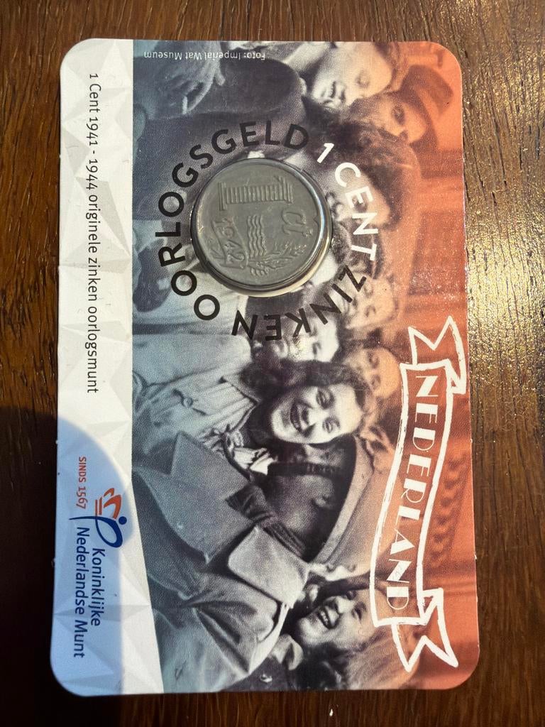 Nederlandse Oorlogsmunt 1 Cent 1944 - Historisch Aandenken, Postzegels en Munten, Munten | Nederland, Ophalen of Verzenden, Koningin Wilhelmina