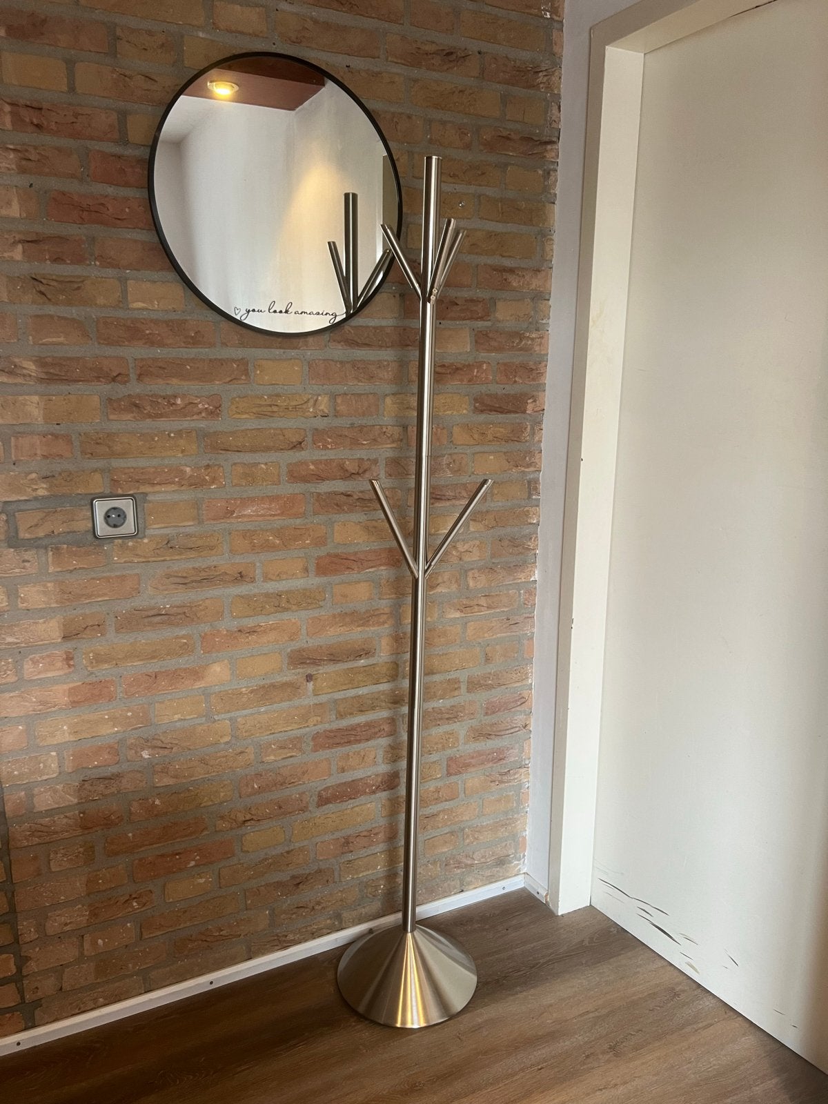 RVS Staande Kapstok 175cm - Zilverkleurig Metaal, Huis en Inrichting, Woonaccessoires | Kapstokken, Ophalen, Gebruikt, Metaal