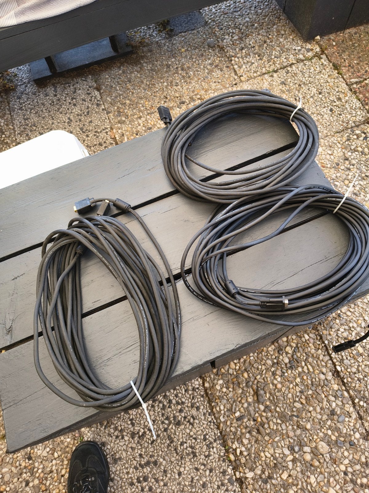 3 VGA kabels - 10m, 12m, 15m, Ophalen, Gebruikt, 10 meter of meer, Overige kabels