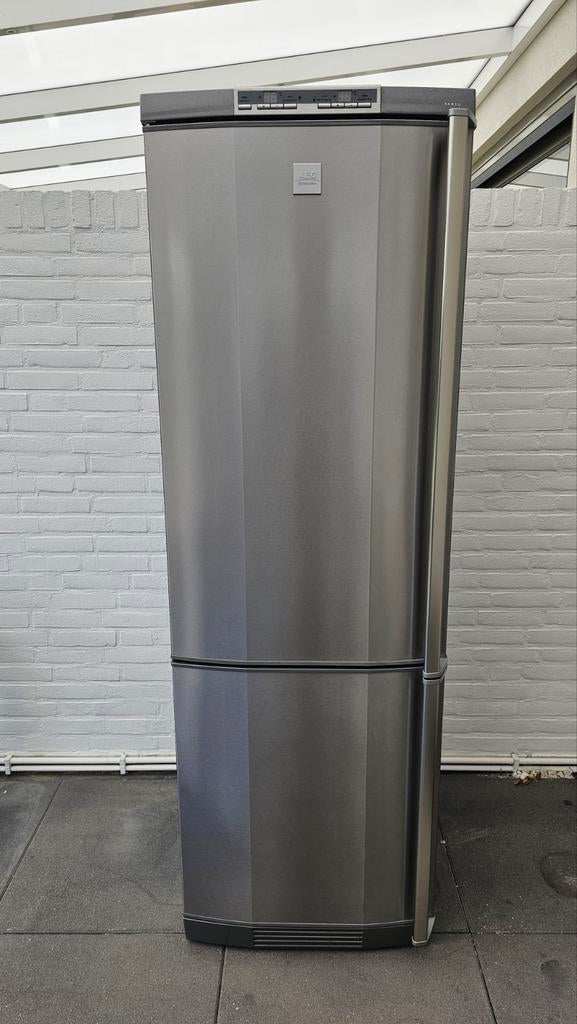 AEG Electrolux Koelkast met Vriesvak - RVS Look, Witgoed en Apparatuur, Koelkasten en IJskasten, Ophalen, Gebruikt, 200 liter of meer