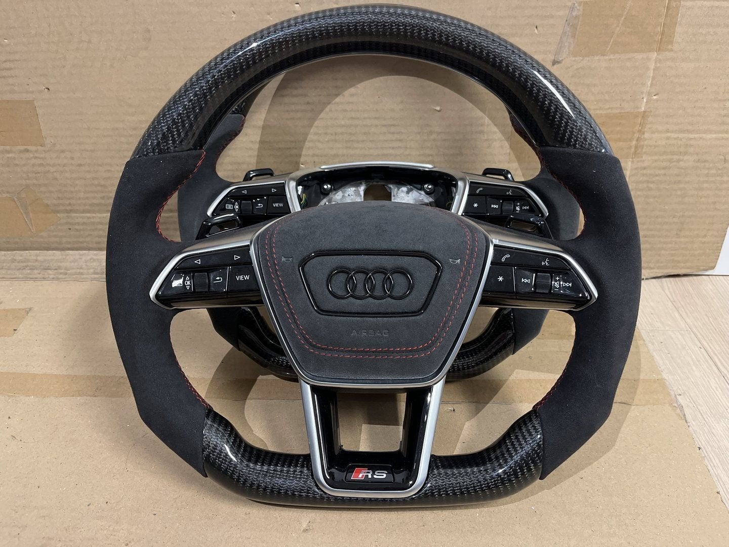 Rs6 rs7 etron Carbon stuurwiel alcantara, Auto-onderdelen, Besturing, Audi, Nieuw, Ophalen of Verzenden
