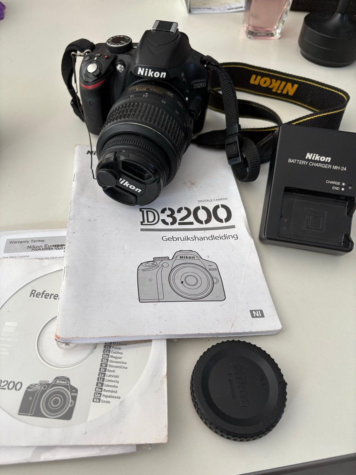 Nikon D3200 Spiegelreflexcamera met 18-55mm lens, Audio, Tv en Foto, Ingebouwde flitser, Gebruikt, Spiegelreflex, Ophalen of Verzenden