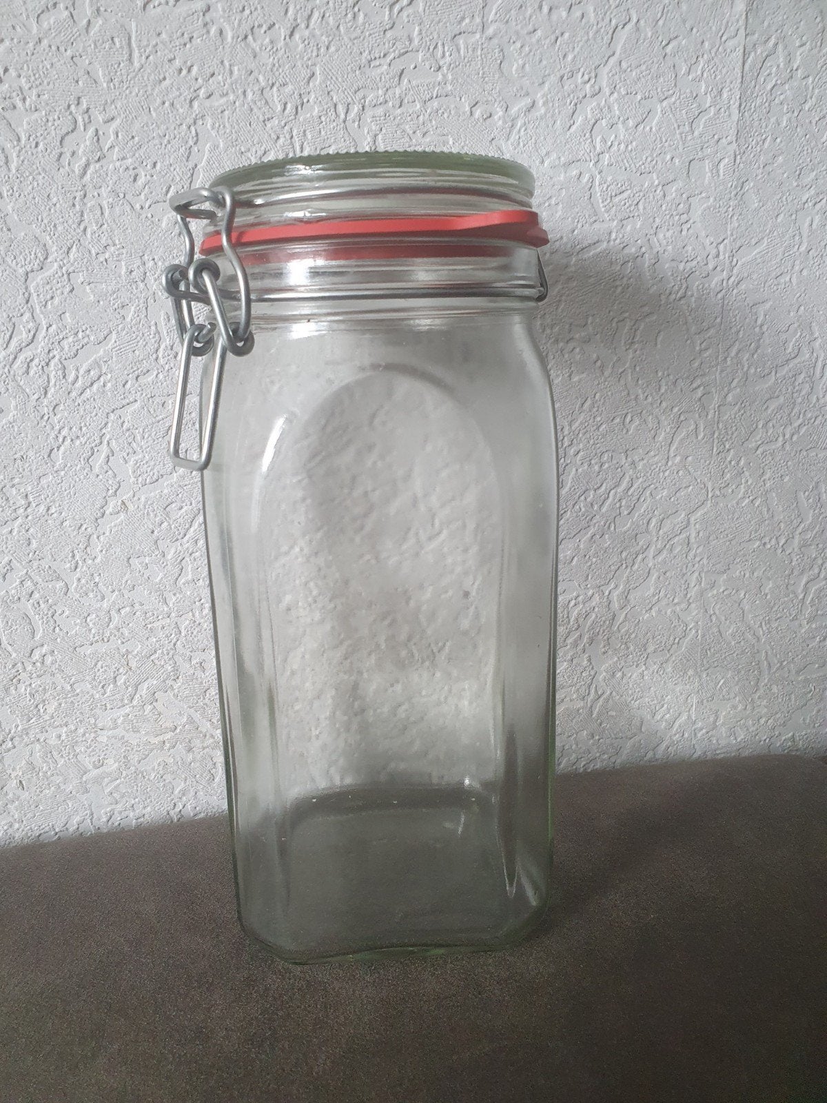 Glazen voorraadpot met beugelsluiting, Ophalen of Verzenden, Voorraadpot, Overige merken, Glas