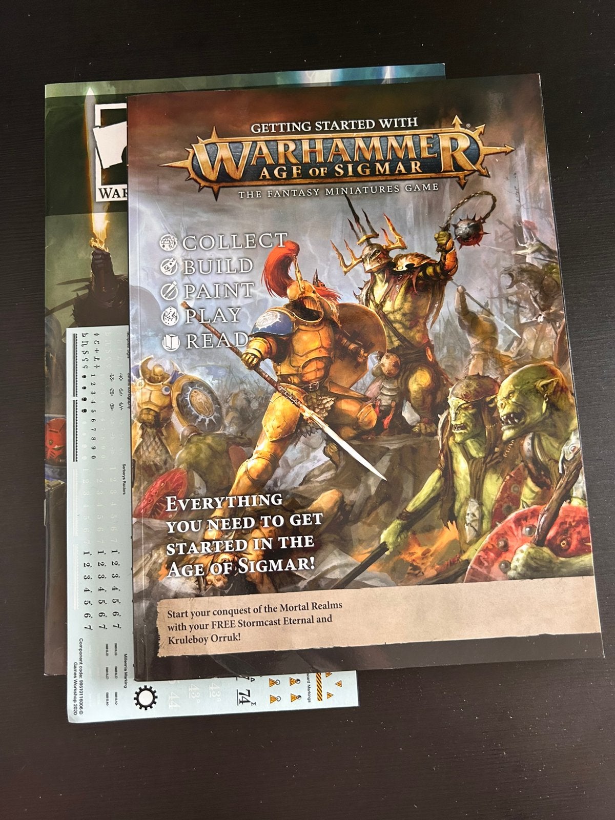 Warhammer Starters Book + Transfer Sheet, Hobby en Vrije tijd, Ophalen of Verzenden, Zo goed als nieuw, Warhammer