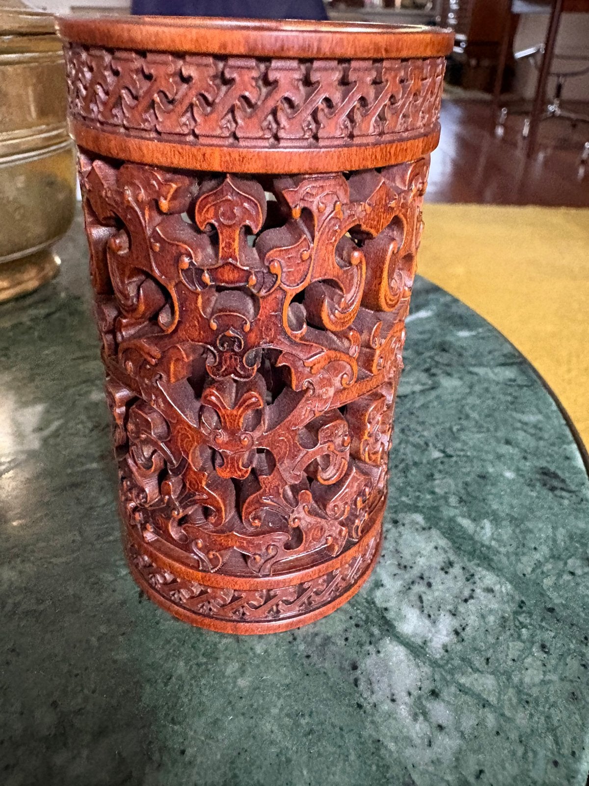 Chinees Brusch pot Penseel beker Buxhout Qui, Ophalen of Verzenden