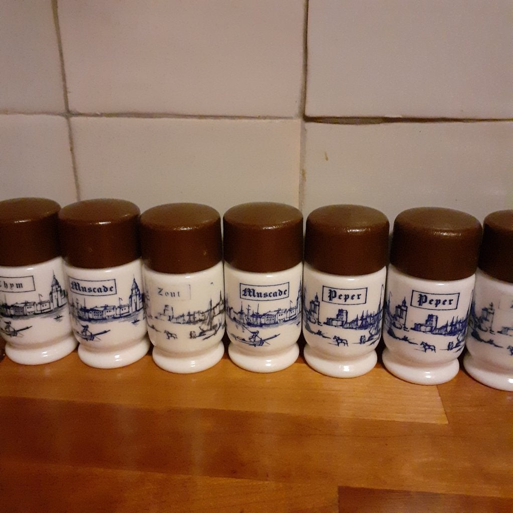 kruiden potjes, Ophalen of Verzenden, Voorraadpot, Wit, Glas