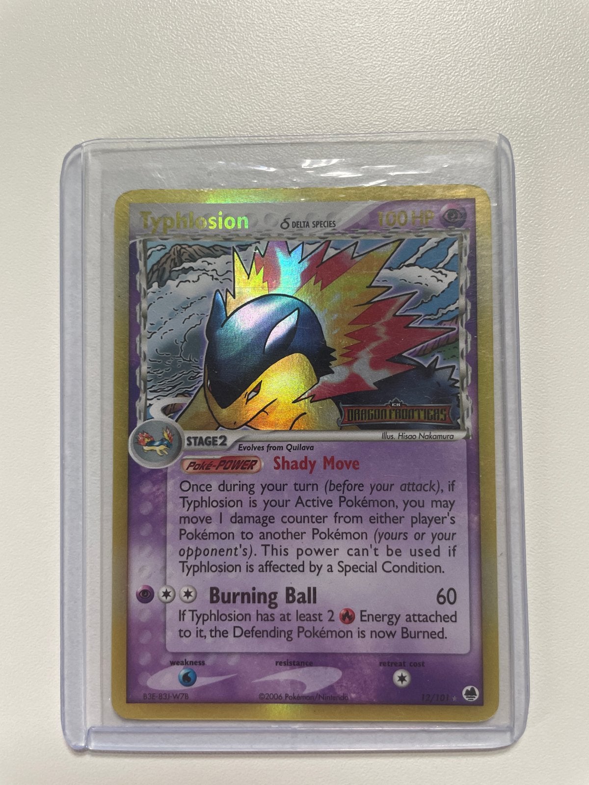 Typhlosion Delta Species Reverse Holo Pokémon Kaart, Ophalen of Verzenden, Zo goed als nieuw, Losse kaart, Foil