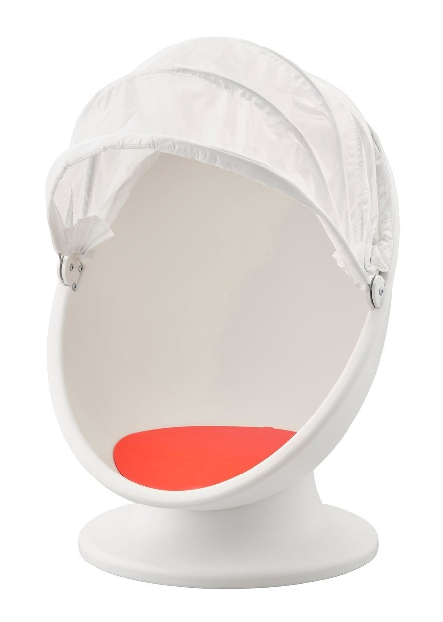 IKEA PS LÖMSK Draaistoel voor kinderen, wit/rood, Ophalen, Gebruikt, Overige typen