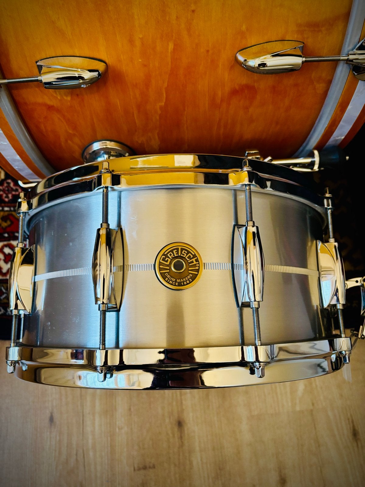 Gretsch USA Custom Solid Aluminium Snare, Muziek en Instrumenten, Drumstellen en Slagwerk, Ophalen of Verzenden, Zo goed als nieuw